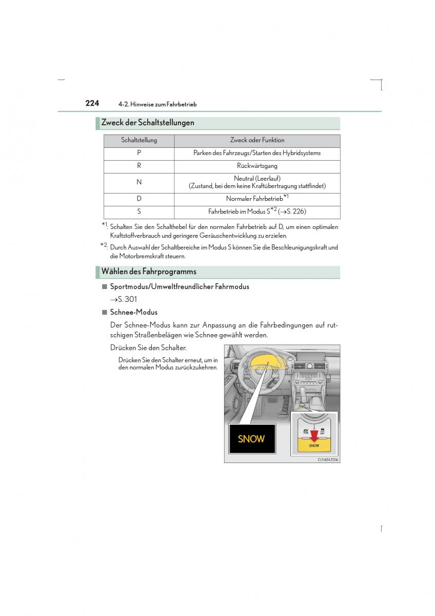 Lexus IS300h III 3 Handbuch / page 224