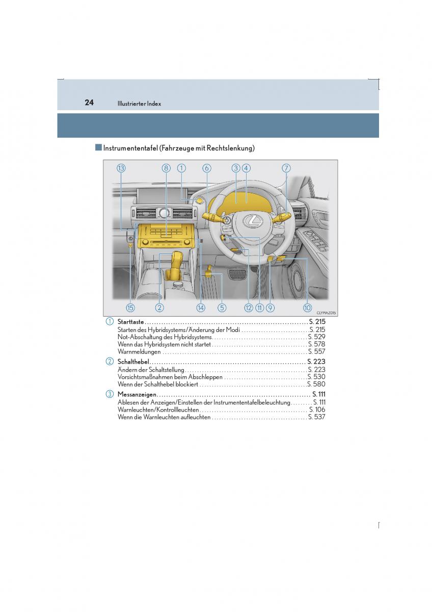 Lexus IS300h III 3 Handbuch / page 24