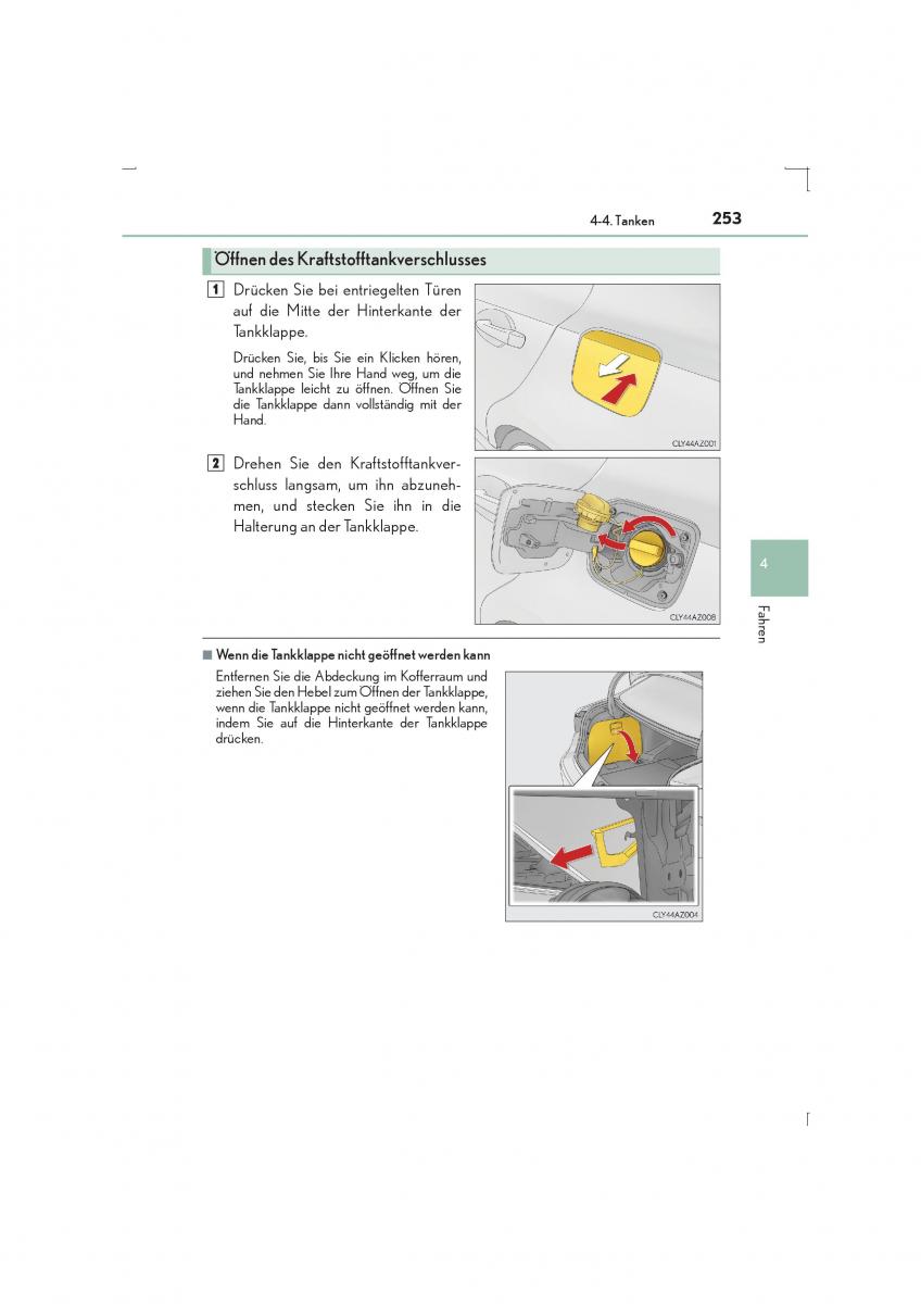 Lexus IS300h III 3 Handbuch / page 253