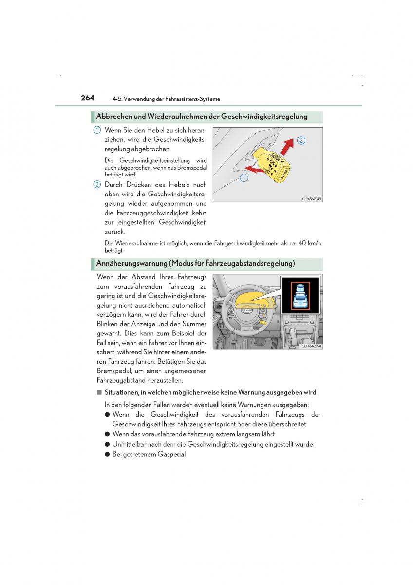 Lexus IS300h III 3 Handbuch / page 264