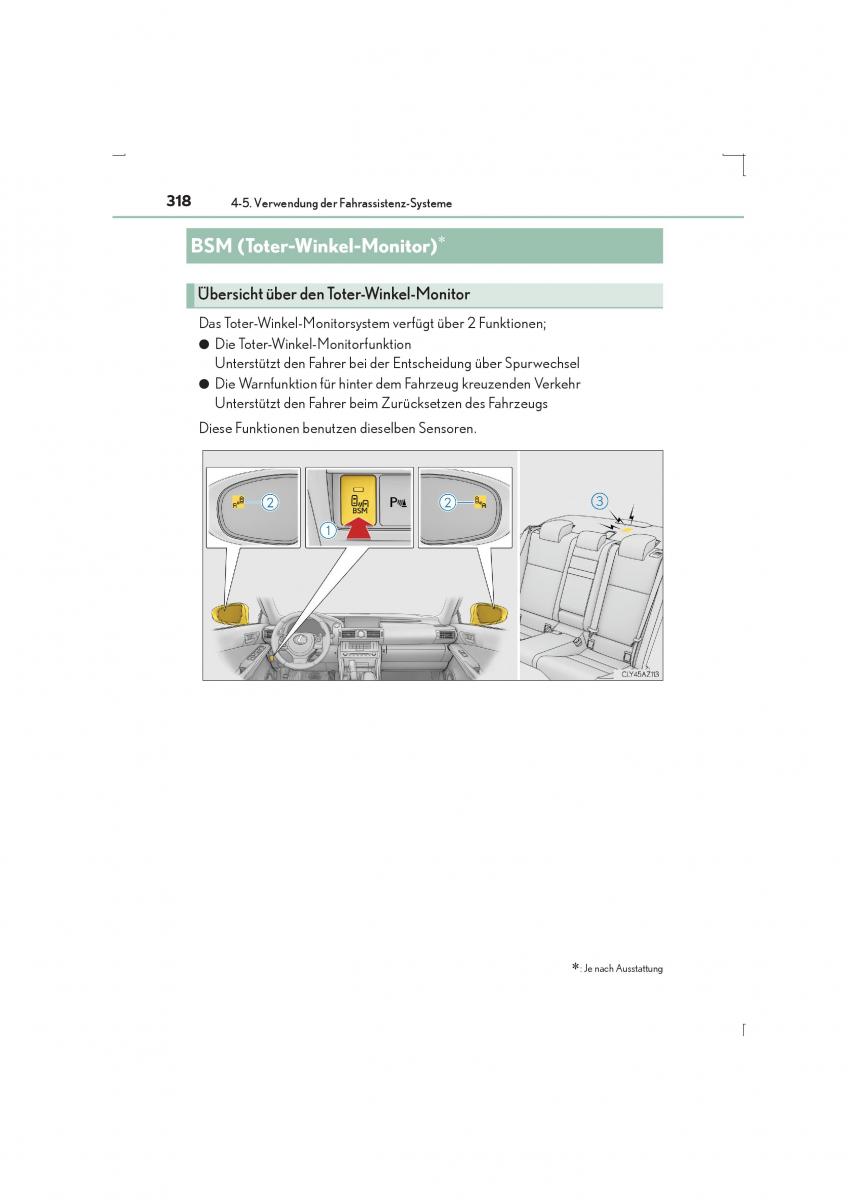 Lexus IS300h III 3 Handbuch / page 318