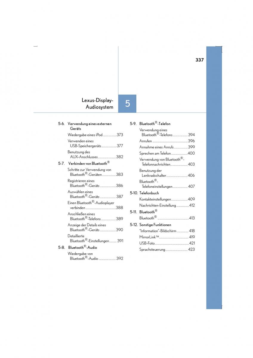 Lexus IS300h III 3 Handbuch / page 337