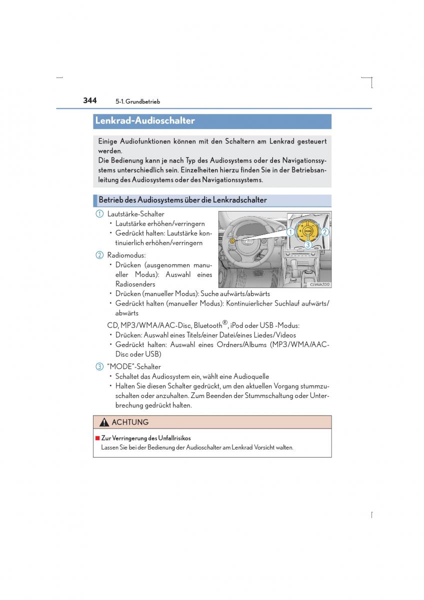 Lexus IS300h III 3 Handbuch / page 344