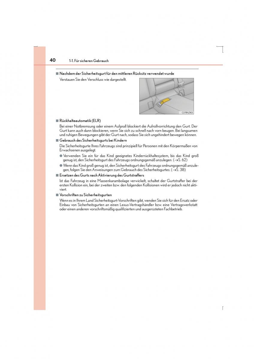 Lexus IS300h III 3 Handbuch / page 40