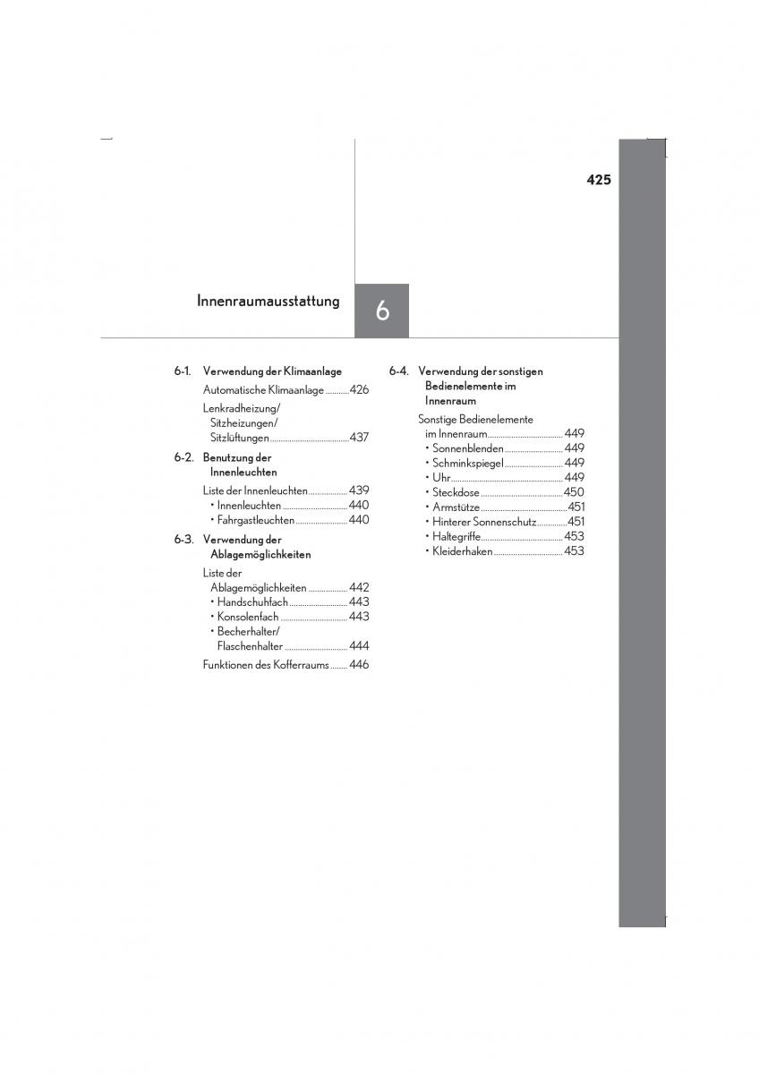 Lexus IS300h III 3 Handbuch / page 425