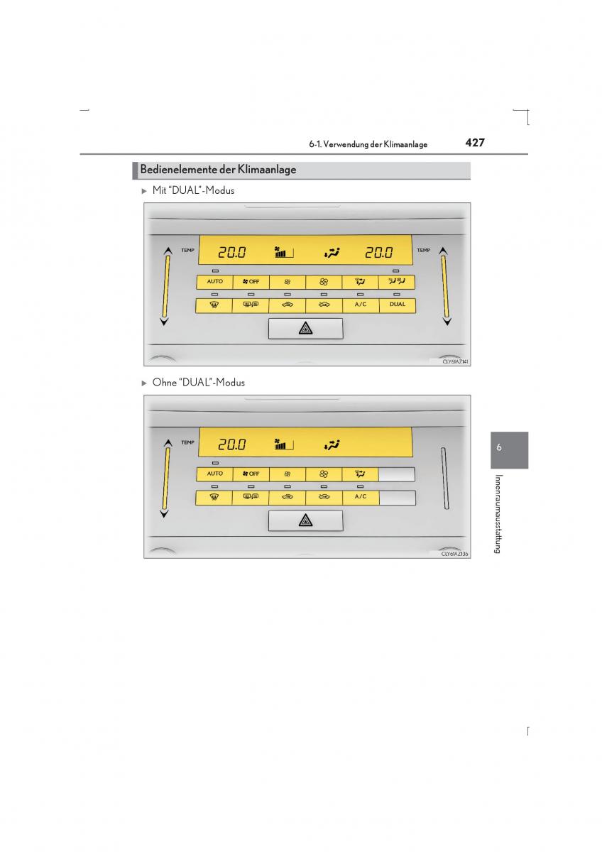 Lexus IS300h III 3 Handbuch / page 427