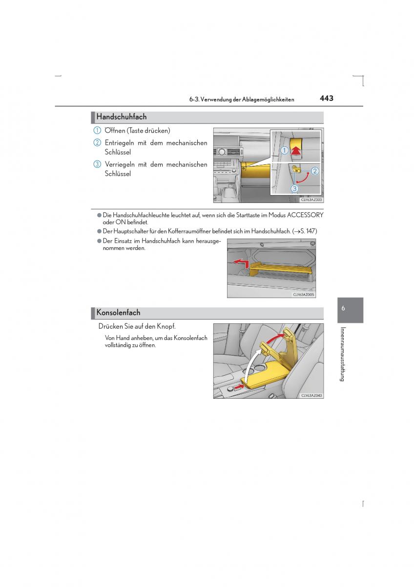 Lexus IS300h III 3 Handbuch / page 443