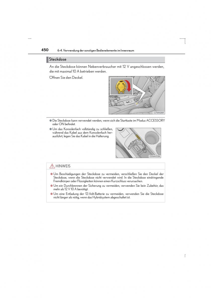 Lexus IS300h III 3 Handbuch / page 450