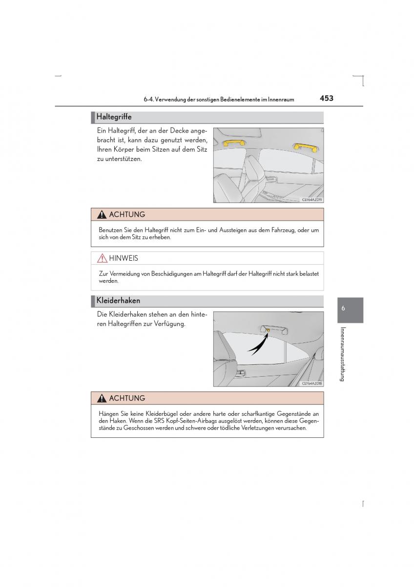 Lexus IS300h III 3 Handbuch / page 453