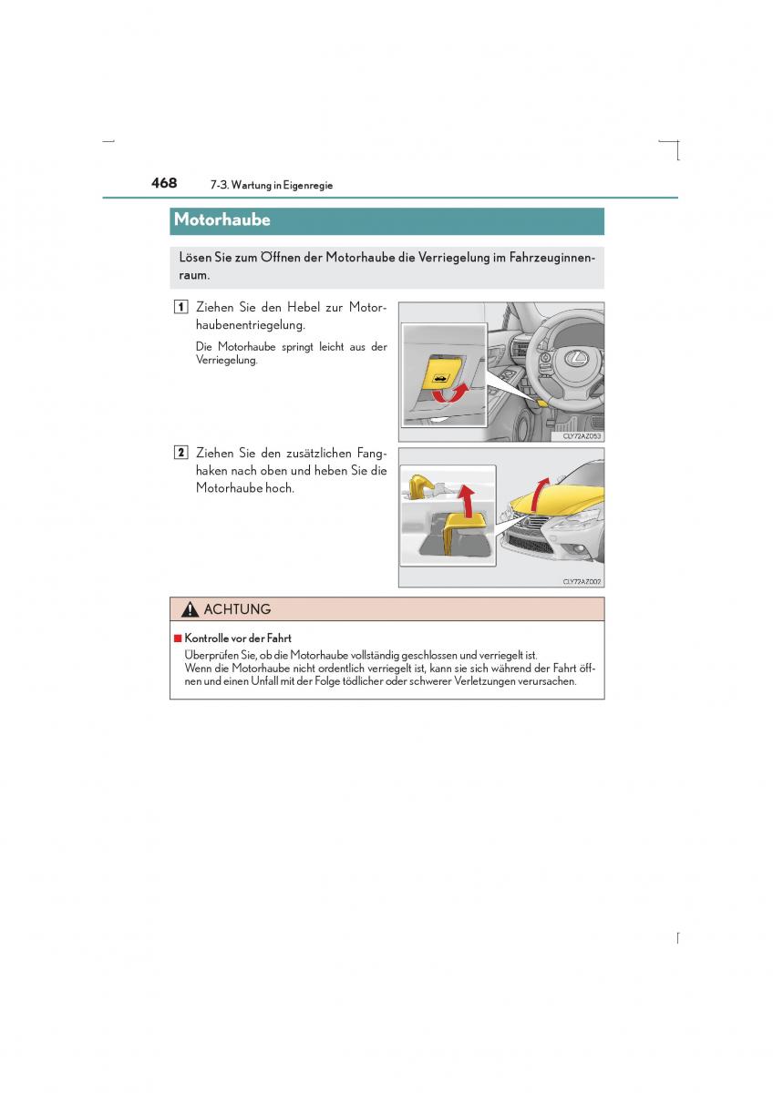 Lexus IS300h III 3 Handbuch / page 468