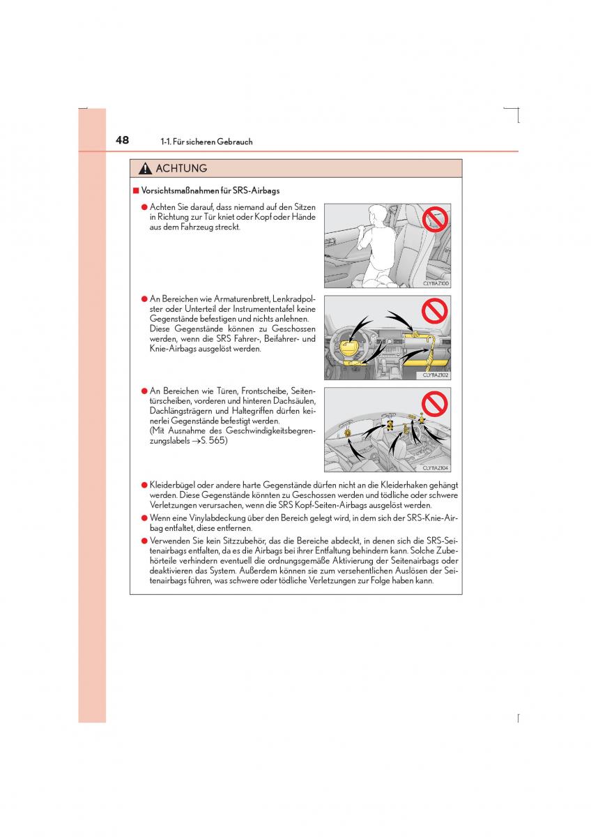 Lexus IS300h III 3 Handbuch / page 48