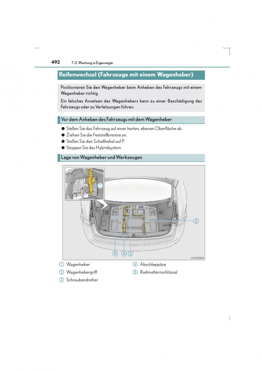 Lexus IS300h III 3 Handbuch / page 492