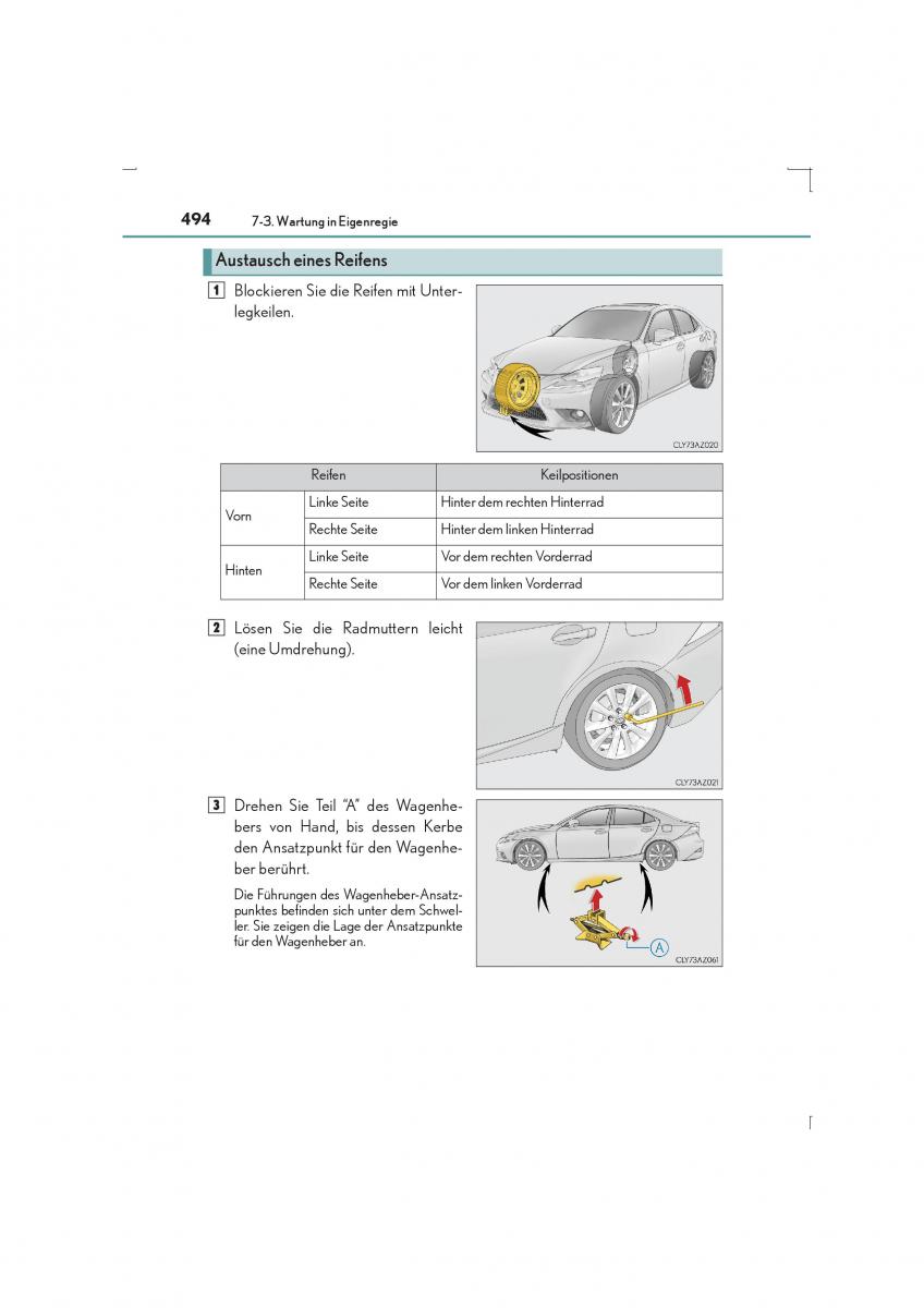 Lexus IS300h III 3 Handbuch / page 494