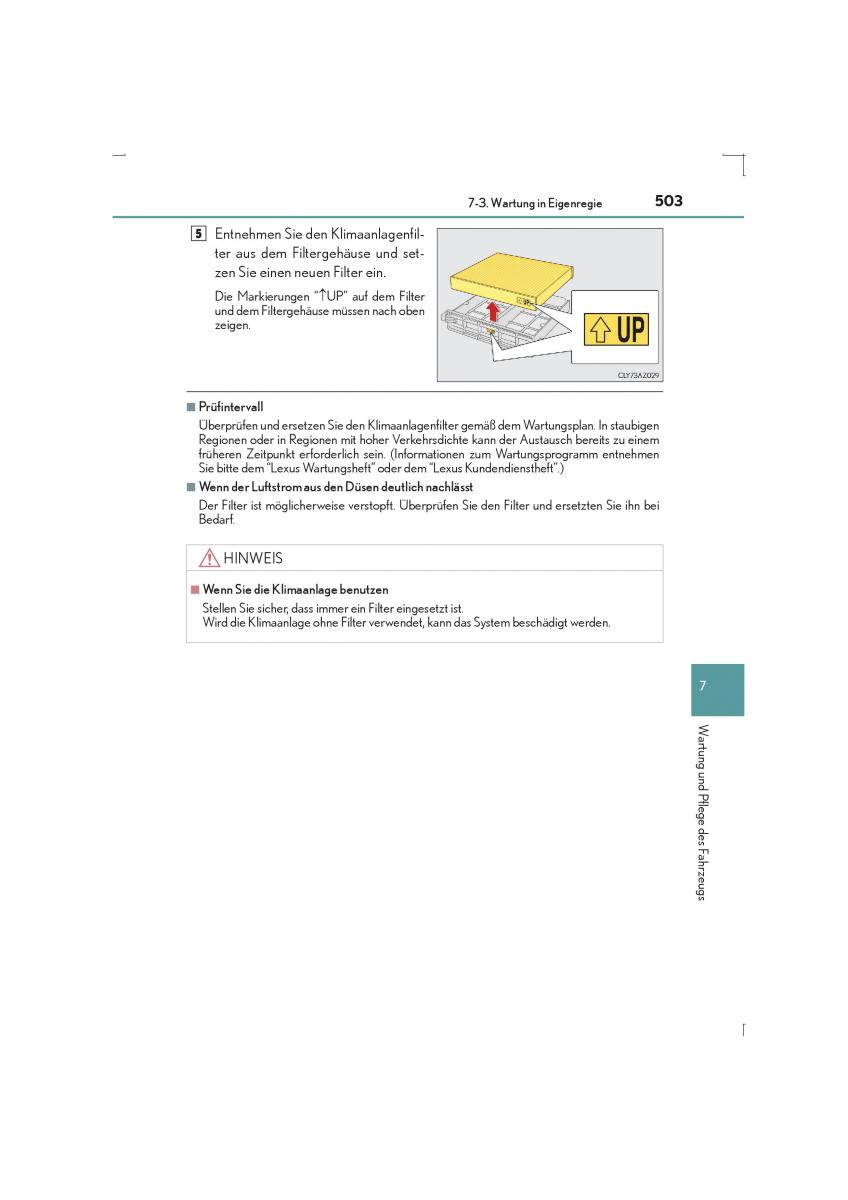 Lexus IS300h III 3 Handbuch / page 503