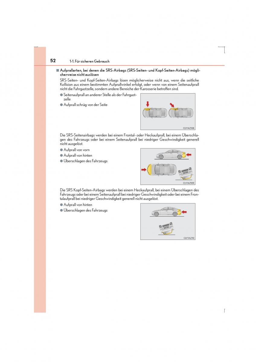 Lexus IS300h III 3 Handbuch / page 52