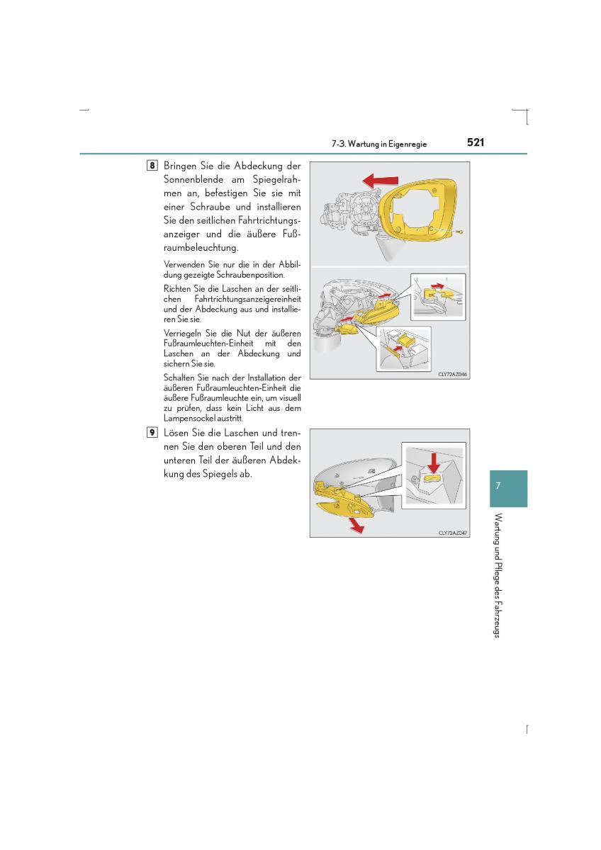 Lexus IS300h III 3 Handbuch / page 521