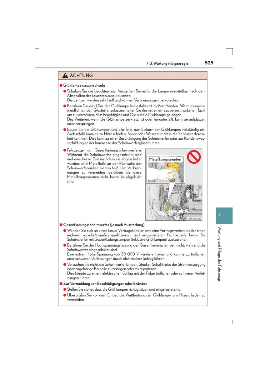 Lexus IS300h III 3 Handbuch / page 525