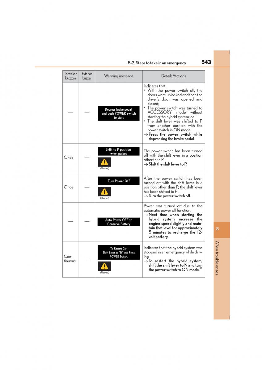 Lexus IS300h III 3 owners manual / page 543