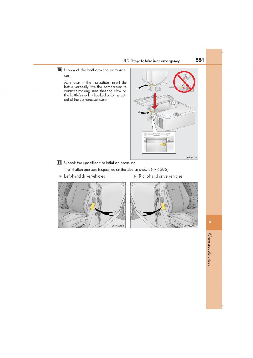 Lexus IS300h III 3 owners manual / page 551