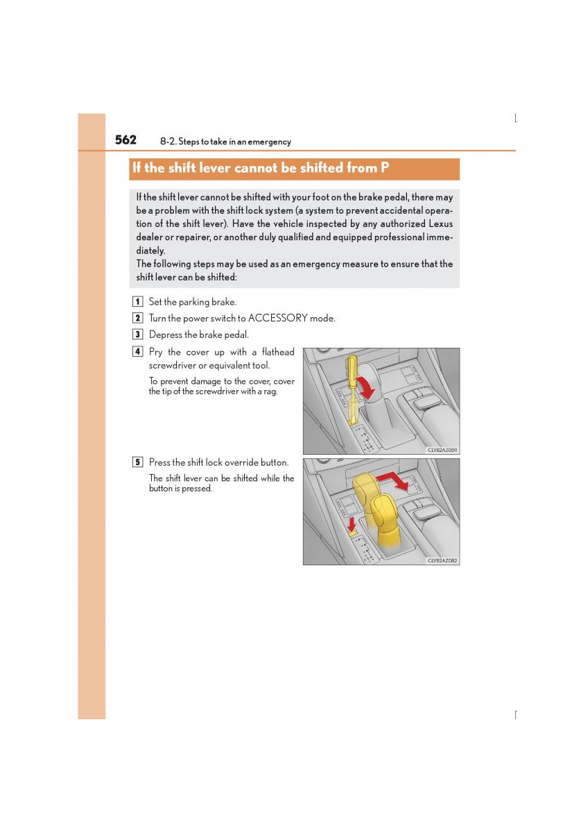 Lexus IS300h III 3 owners manual / page 562