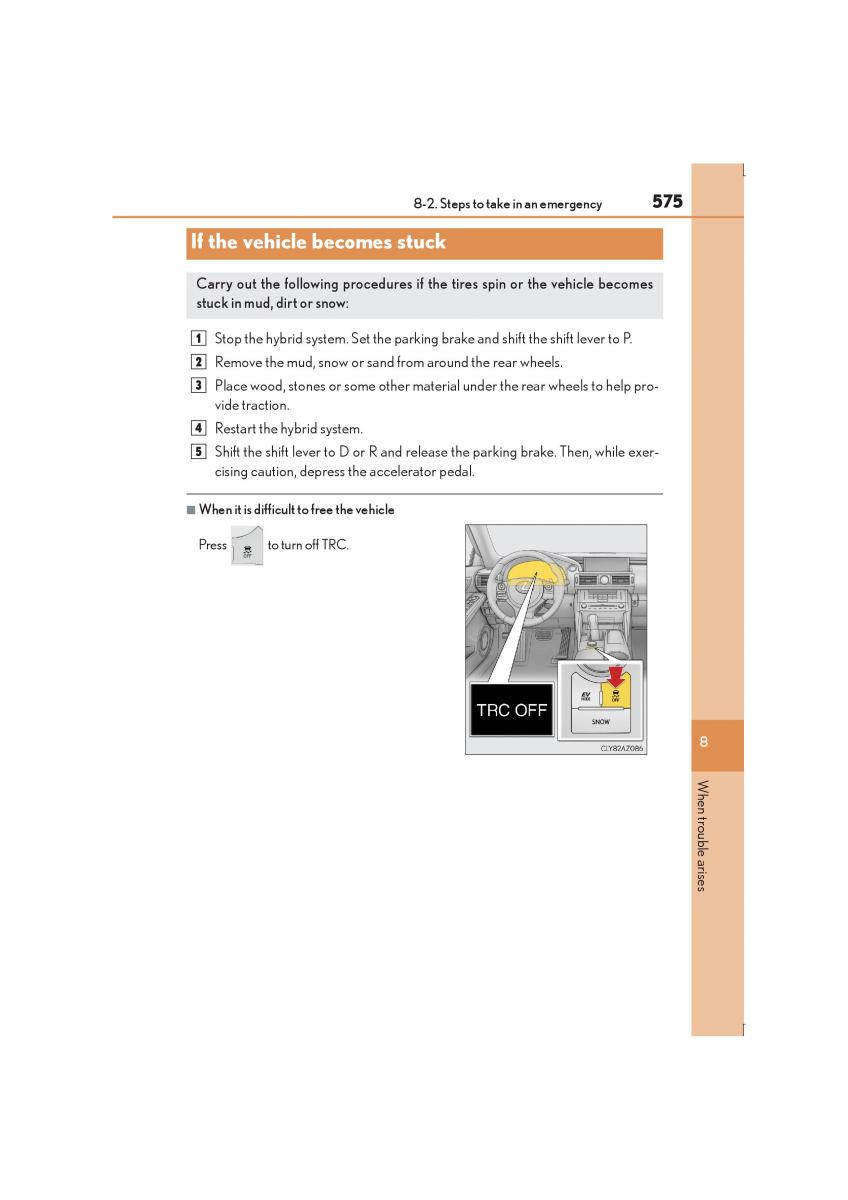 Lexus IS300h III 3 owners manual / page 575