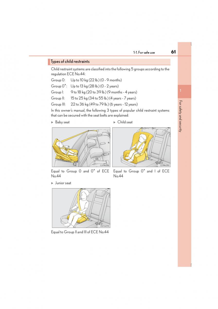 Lexus IS300h III 3 owners manual / page 61