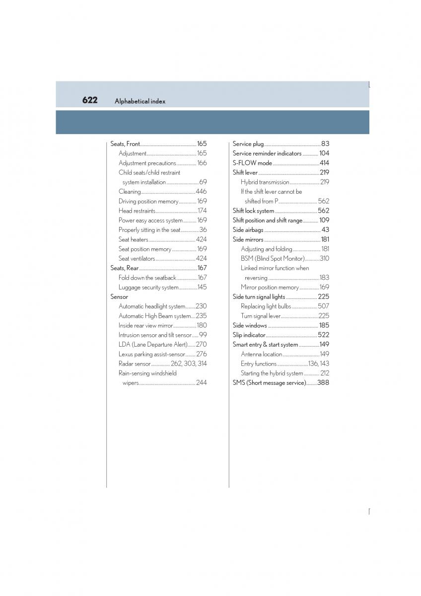 Lexus IS300h III 3 owners manual / page 622