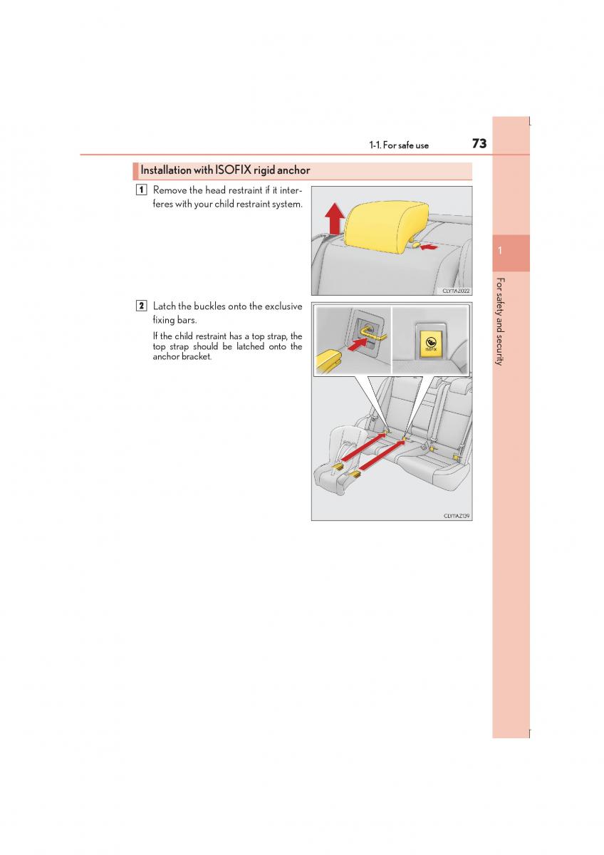 Lexus IS300h III 3 owners manual / page 73