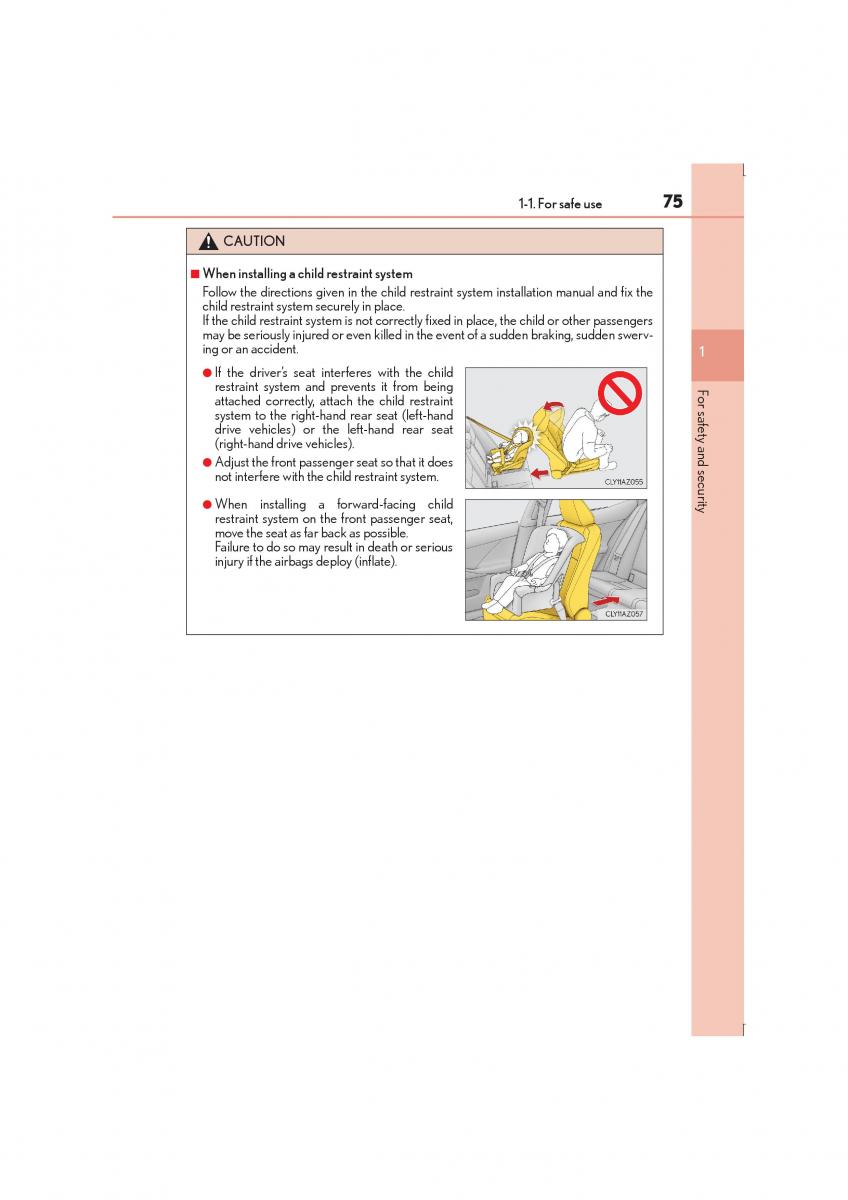 Lexus IS300h III 3 owners manual / page 75