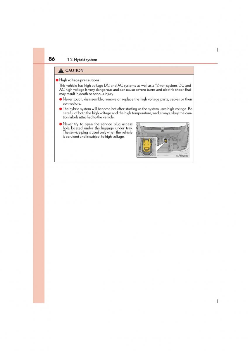 Lexus IS300h III 3 owners manual / page 86