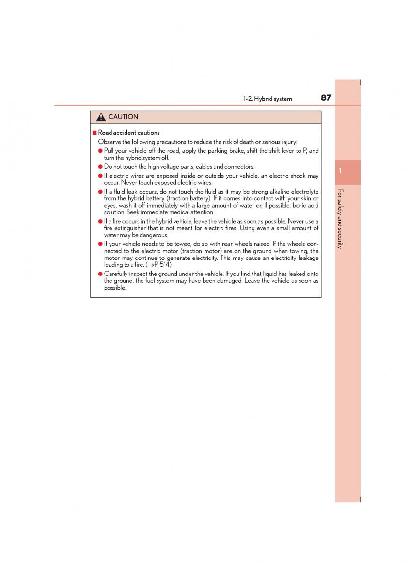 Lexus IS300h III 3 owners manual / page 87