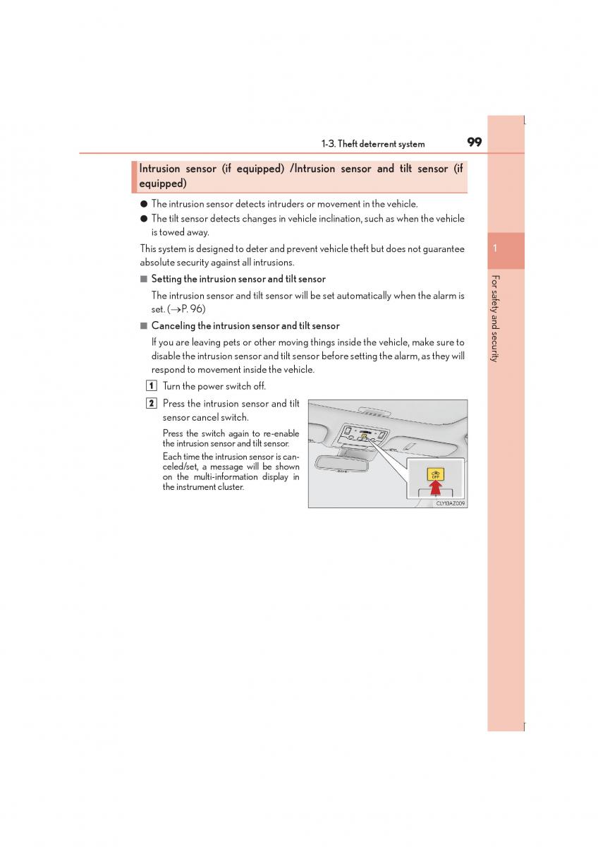 Lexus IS300h III 3 owners manual / page 99