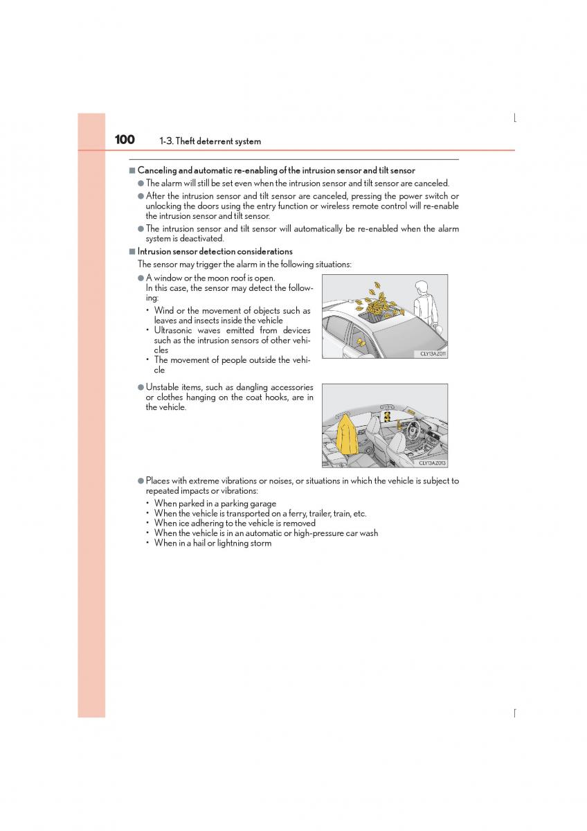 Lexus IS300h III 3 owners manual / page 100