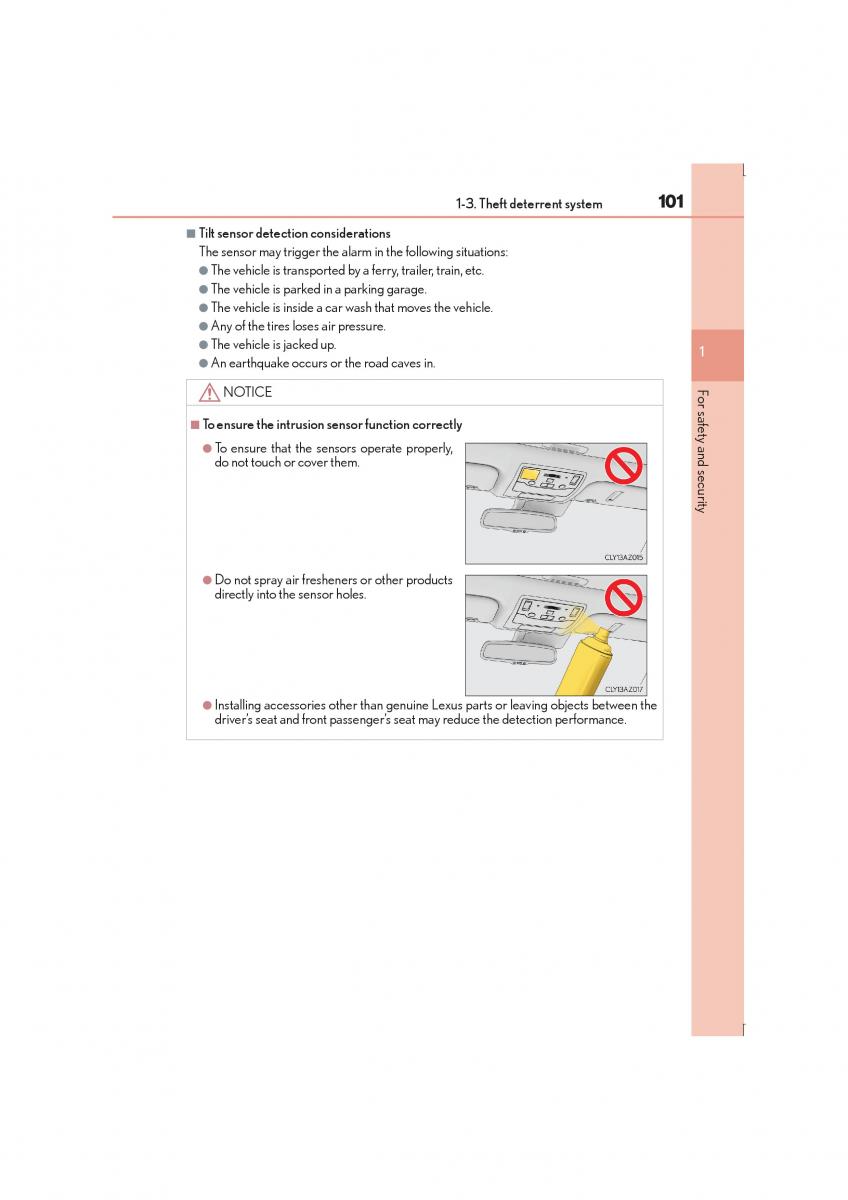 Lexus IS300h III 3 owners manual / page 101