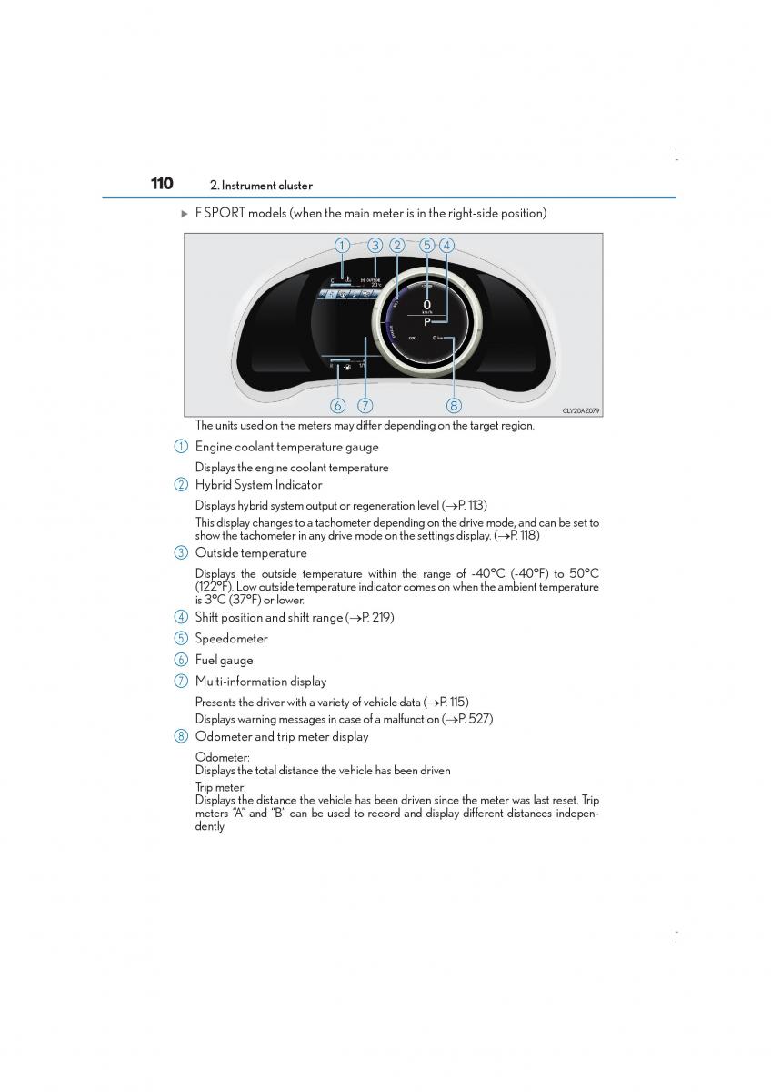 Lexus IS300h III 3 owners manual / page 110