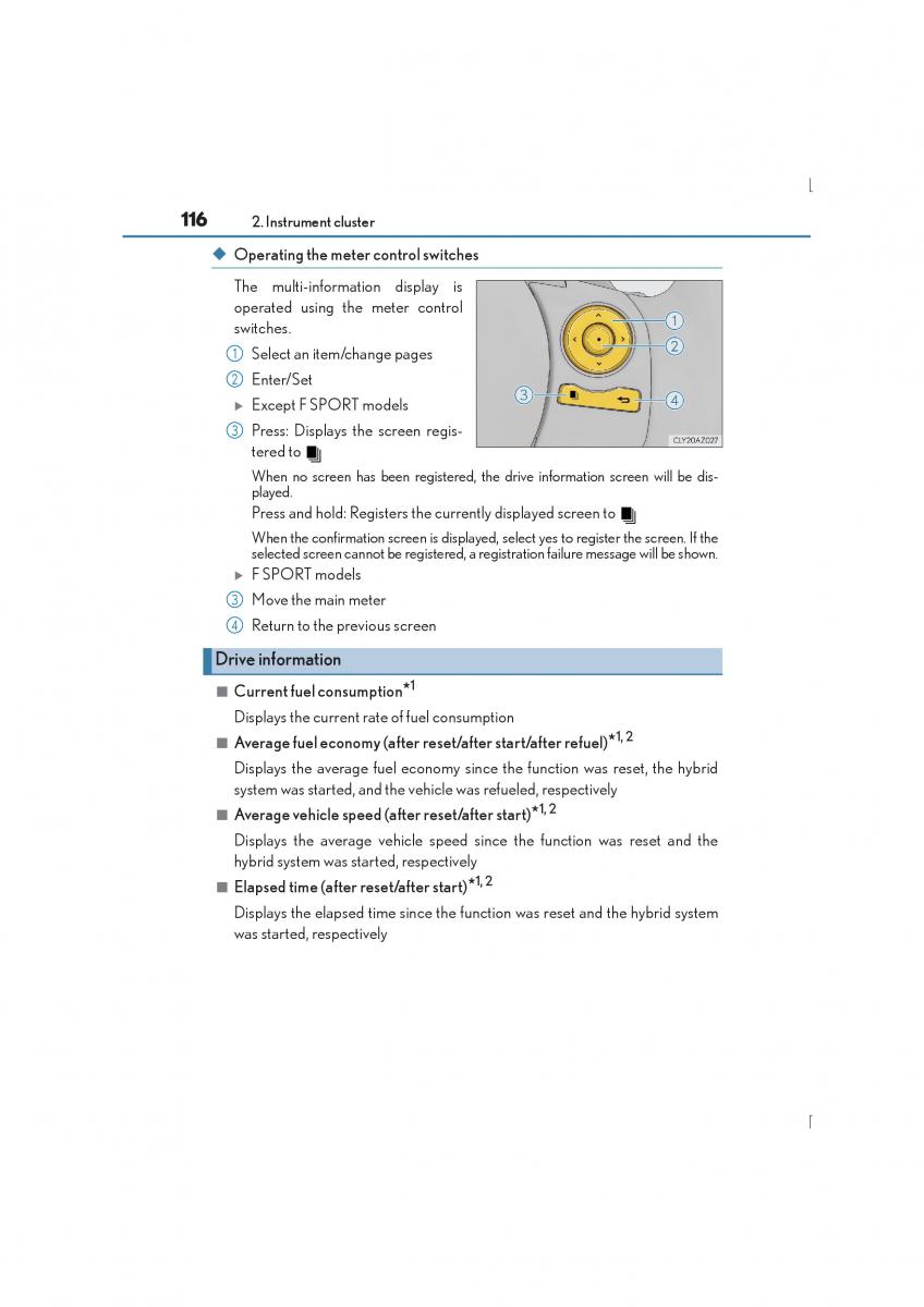 Lexus IS300h III 3 owners manual / page 116