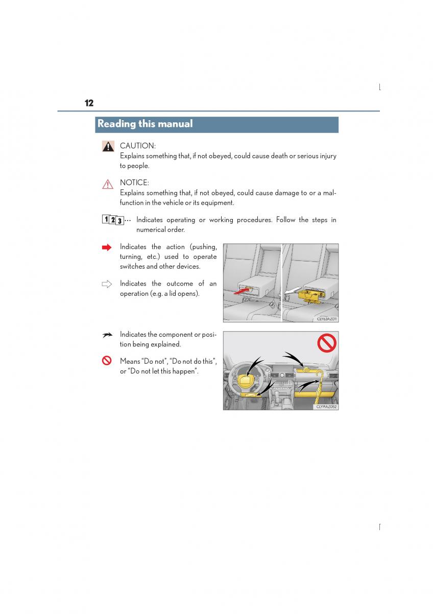 Lexus IS300h III 3 owners manual / page 12