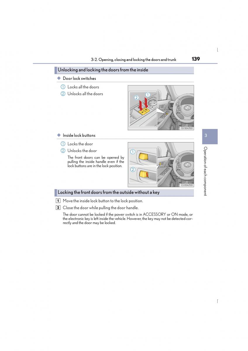 Lexus IS300h III 3 owners manual / page 139