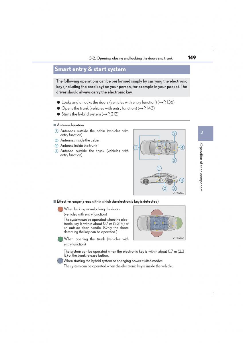 Lexus IS300h III 3 owners manual / page 149