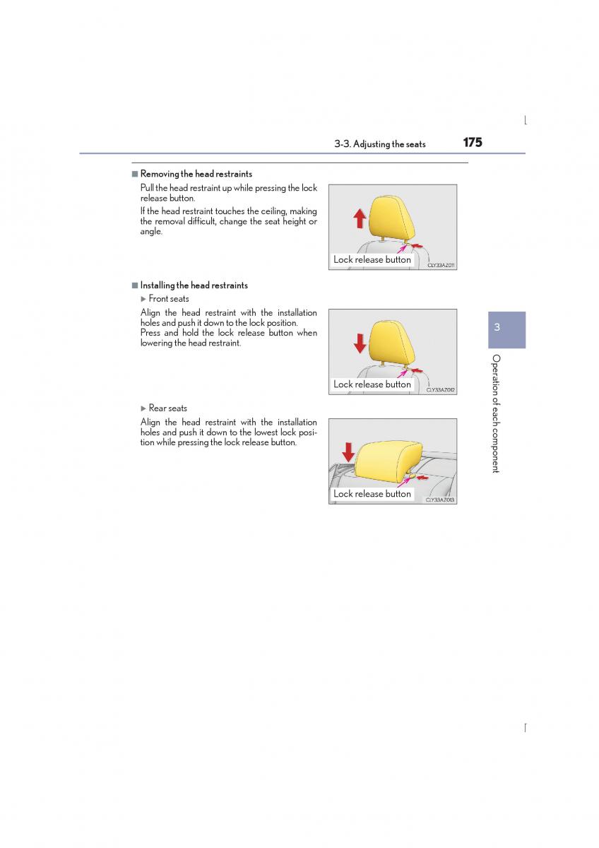 Lexus IS300h III 3 owners manual / page 175