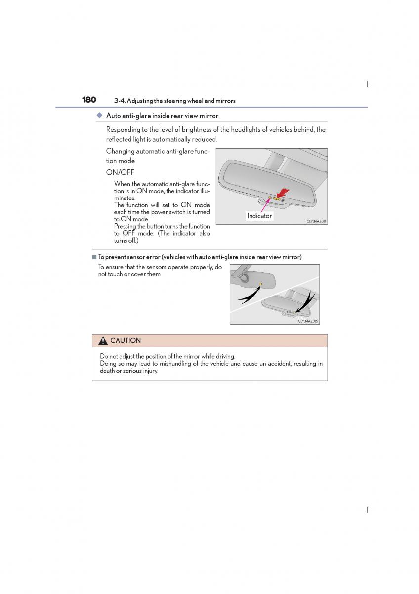 Lexus IS300h III 3 owners manual / page 180