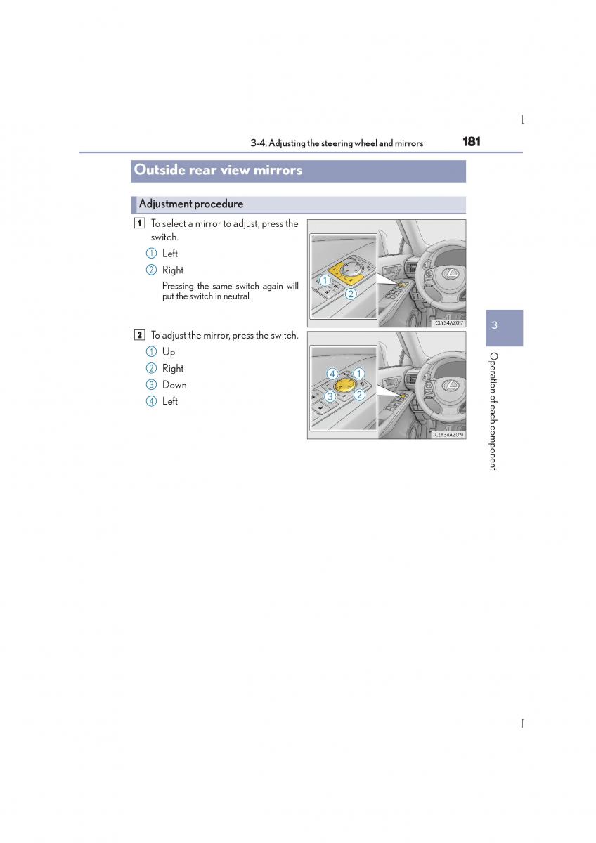 Lexus IS300h III 3 owners manual / page 181