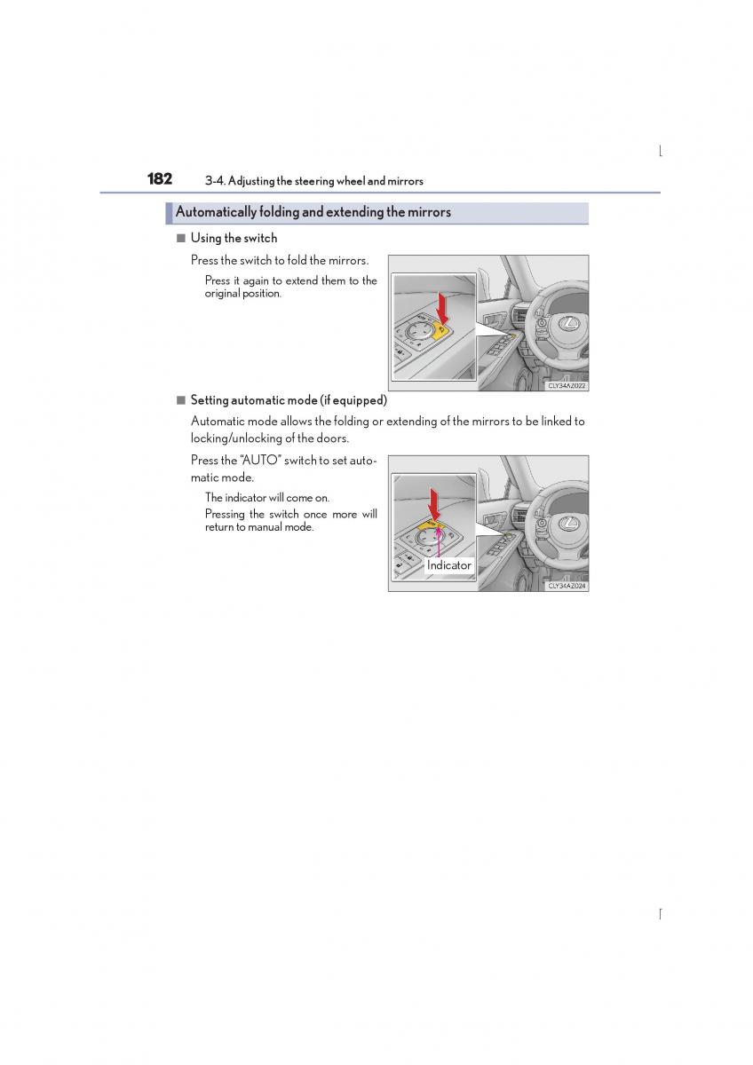 Lexus IS300h III 3 owners manual / page 182