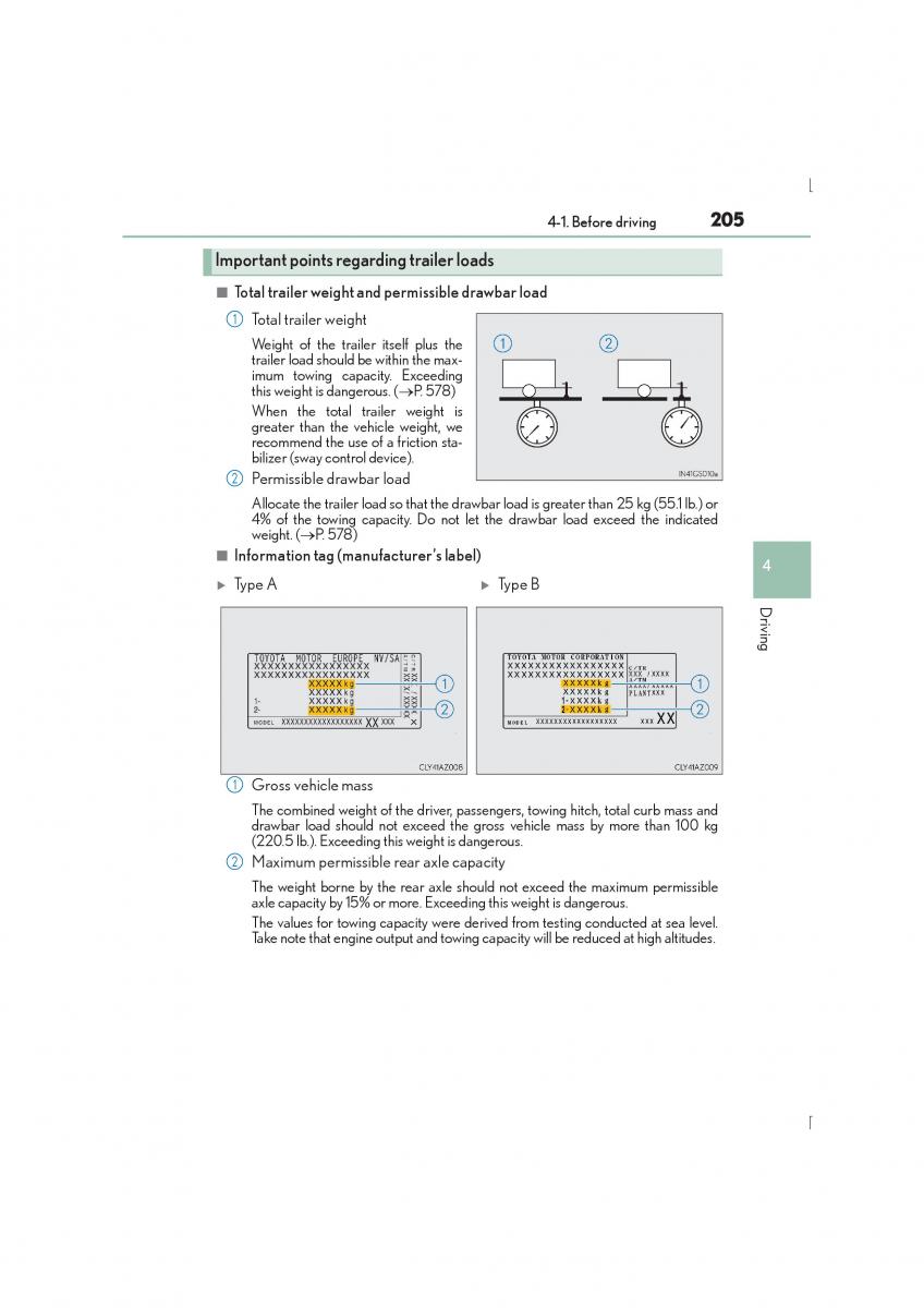 Lexus IS300h III 3 owners manual / page 205