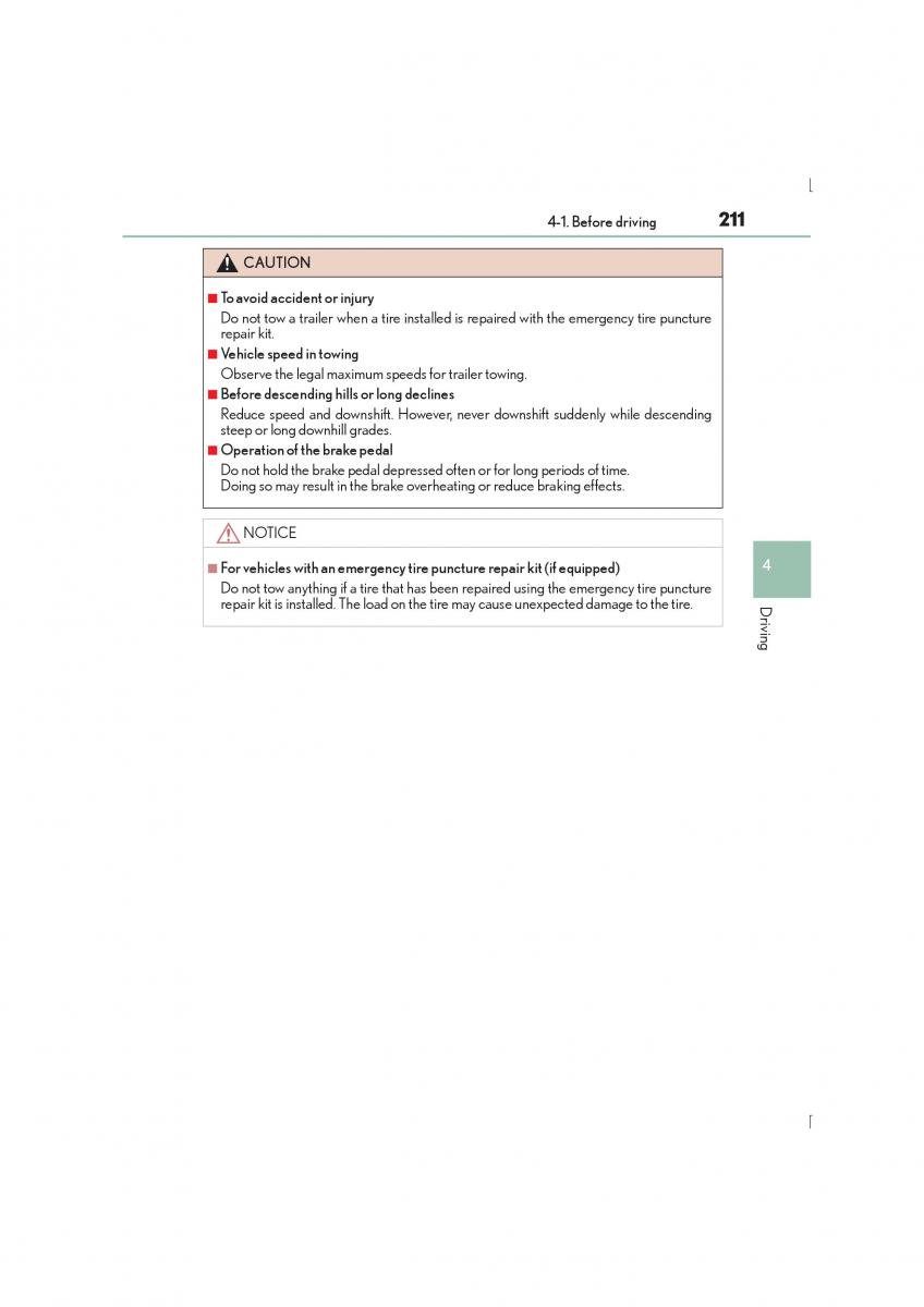 Lexus IS300h III 3 owners manual / page 211