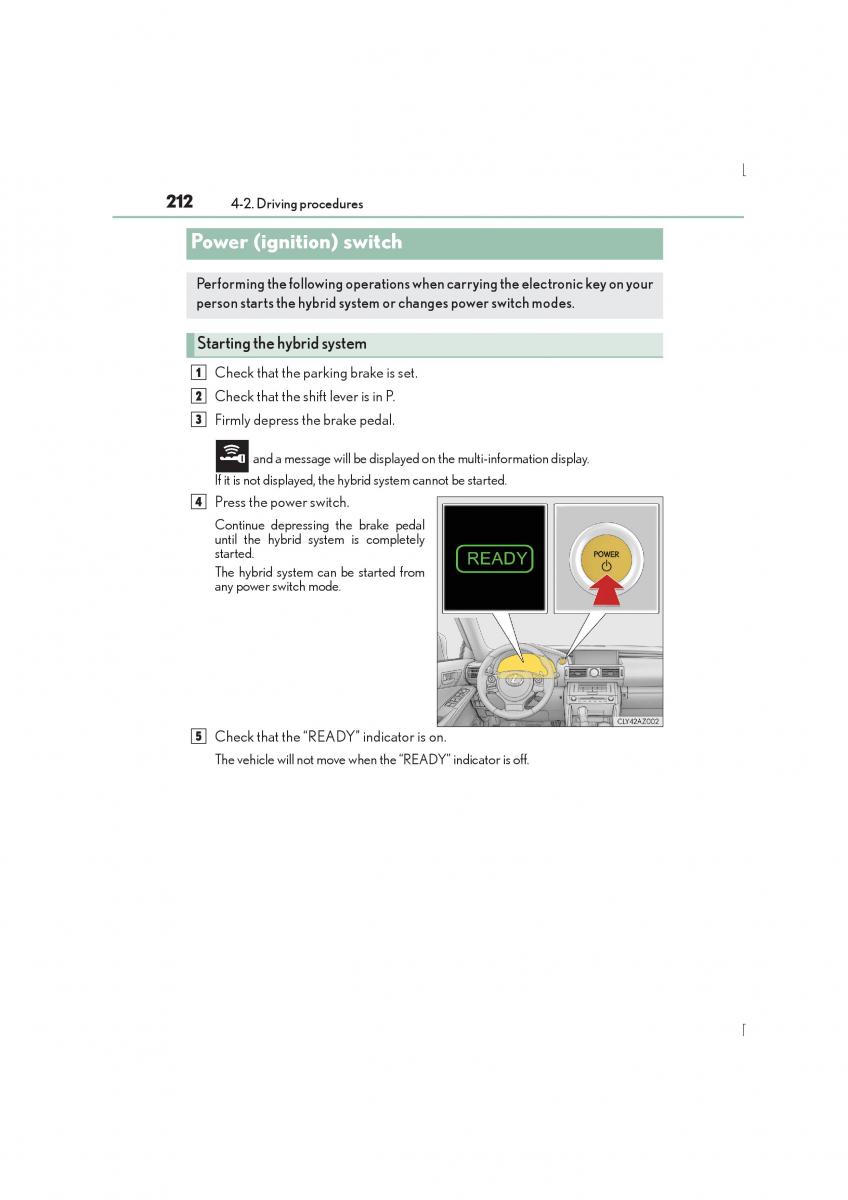 Lexus IS300h III 3 owners manual / page 212