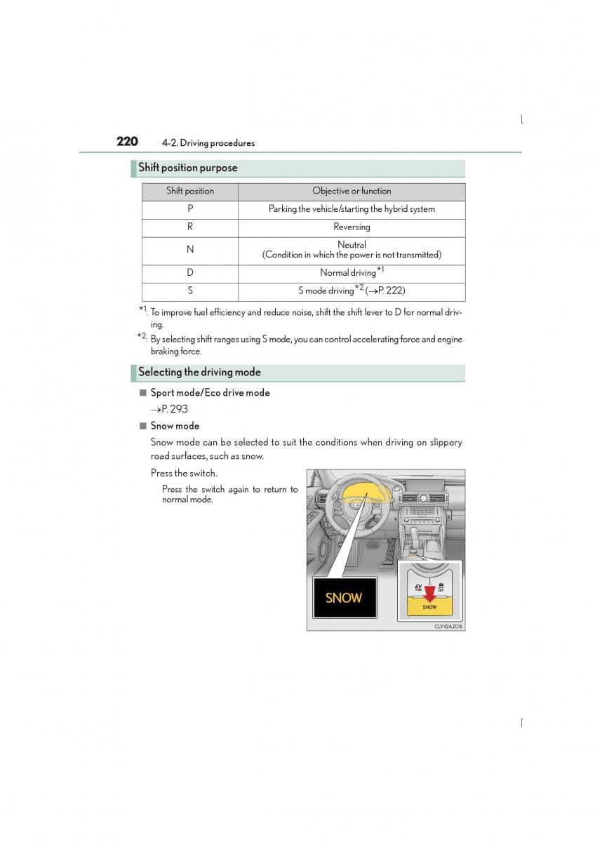 Lexus IS300h III 3 owners manual / page 220