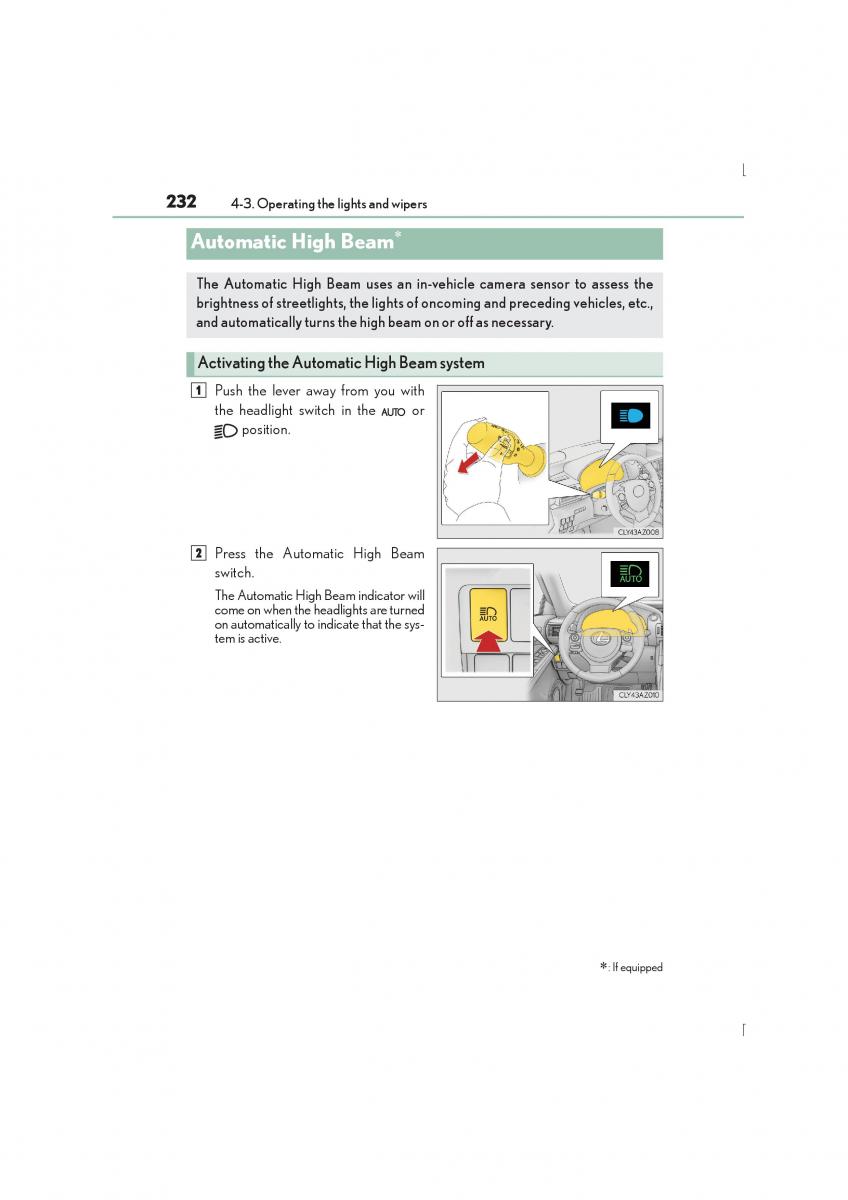 Lexus IS300h III 3 owners manual / page 232