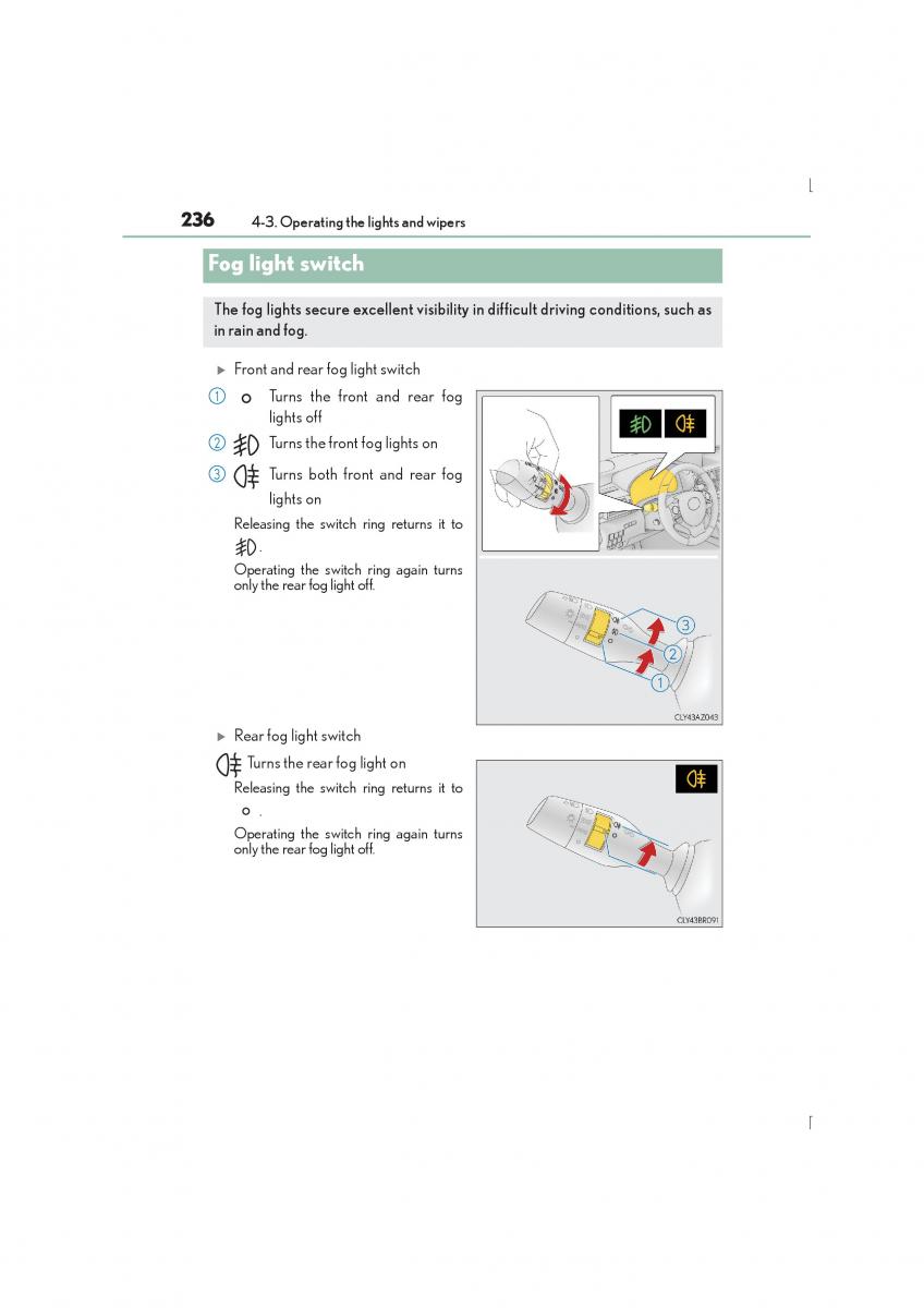 Lexus IS300h III 3 owners manual / page 236