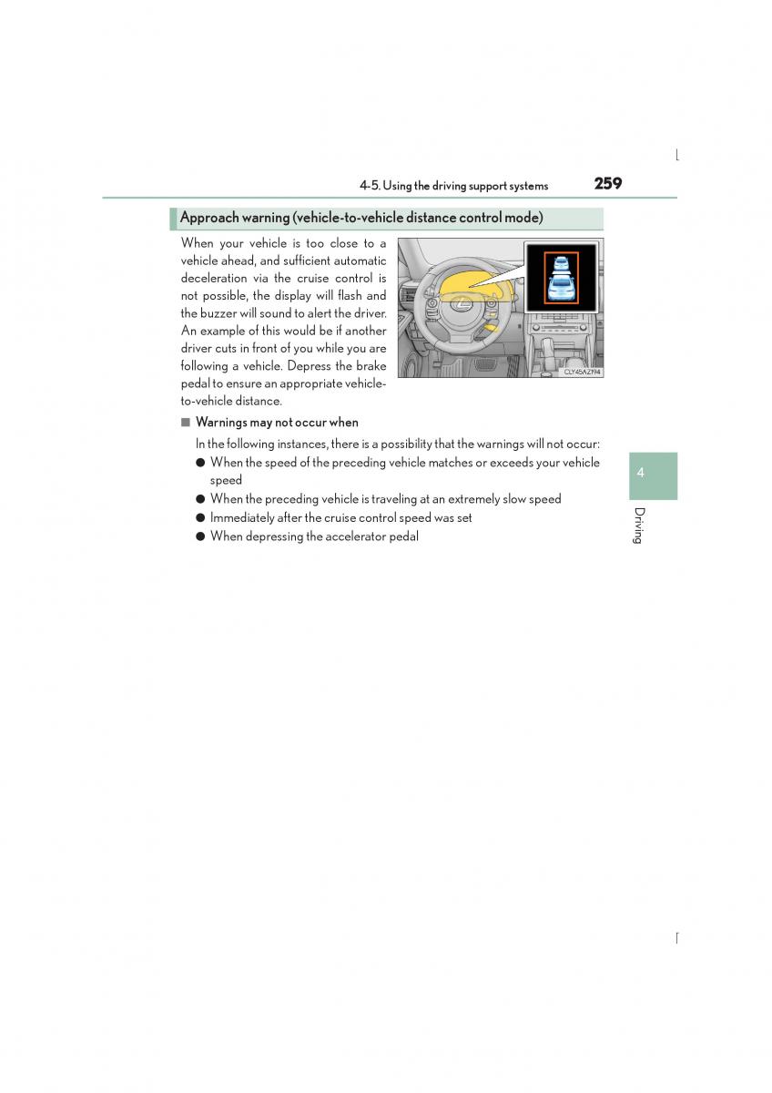 Lexus IS300h III 3 owners manual / page 259